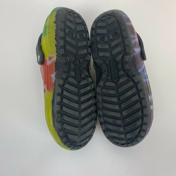 Crocs Classic Lined Tie Dye Clogs Heel Strap Size Mens 9 Womens 11 - Picture 5 of 6